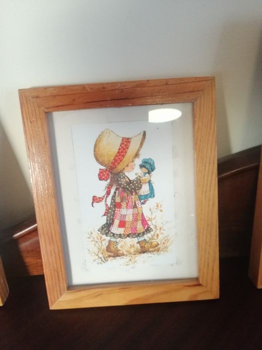 Quadros antigos e borboletas