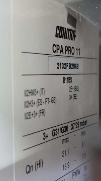 Esquentador Cointra CPA pro 11