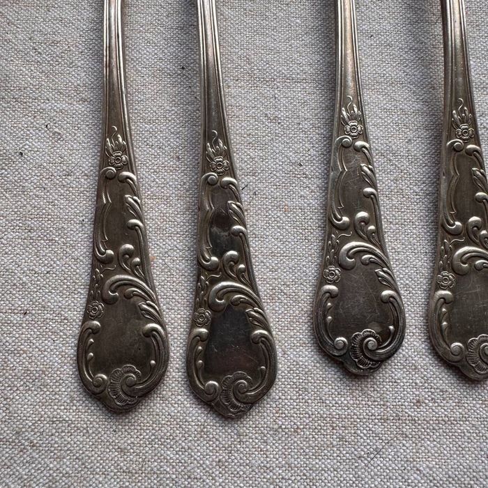 Sztućce Środek Stołu Art Nouveau Srebrzone 100 Piękne