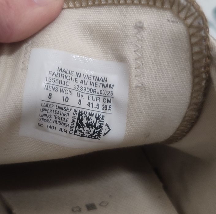 Trampki Converse r. 41,5 * 26,5 cm All Star Złote