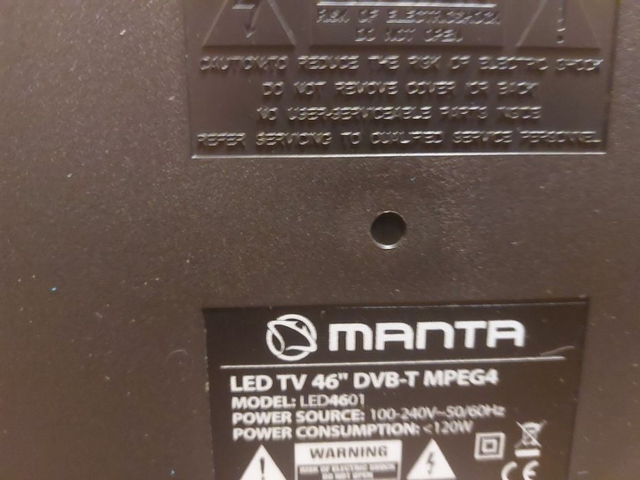 Telewizor 46 cali - na części - włącza się + monitor -  szczegóły opis