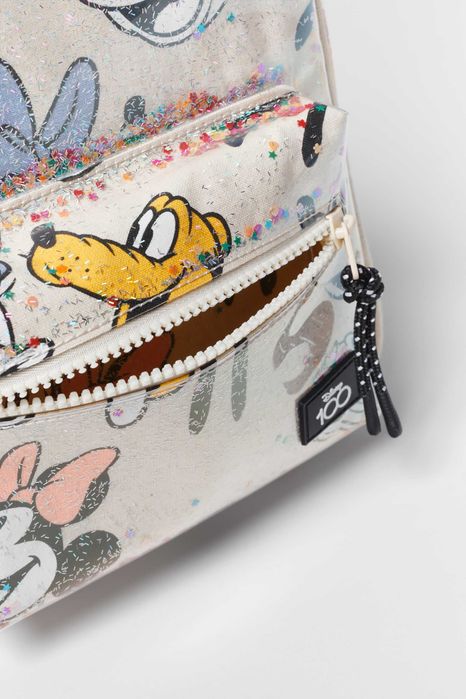 Plecak myszka mickey ZARA brokatowy plecaczek przyzroczysty plastik