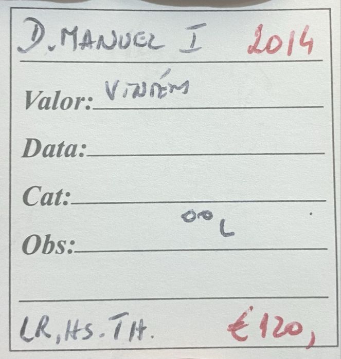Moeda (2014) D. Manuel I - Vintem