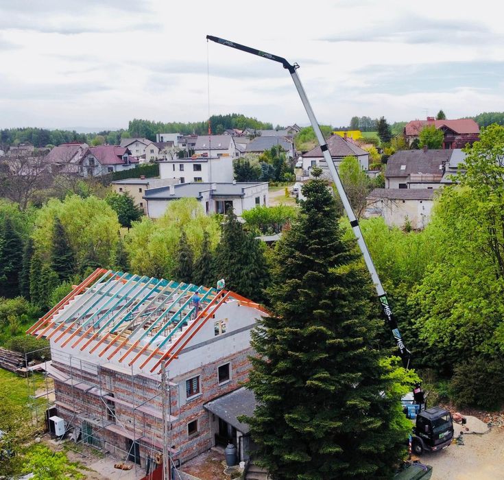 Usługi dźwigowe wysięg 30m, 1000kg. Ceny od 150zł/h