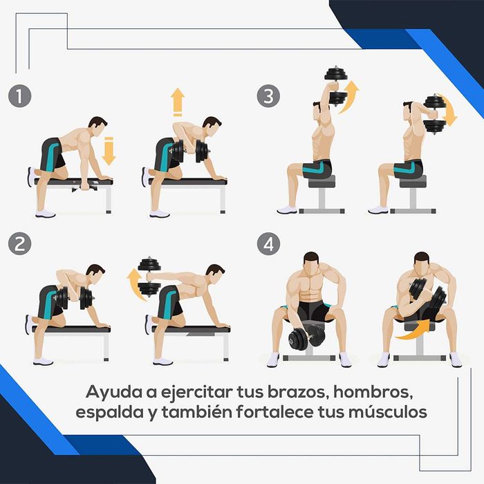 Conjunto pesos de fitness 40 kg , 2 unidades