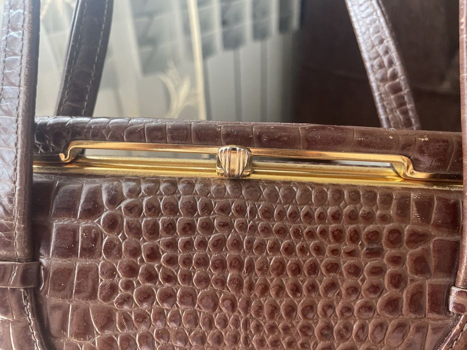 Винтажная сумка MacLaren из натуральной кожи крокодила 1960е годы
