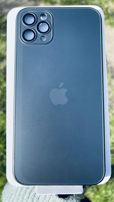 Матовый стеклянный чехол iPhone 11 pro max (Graphite)