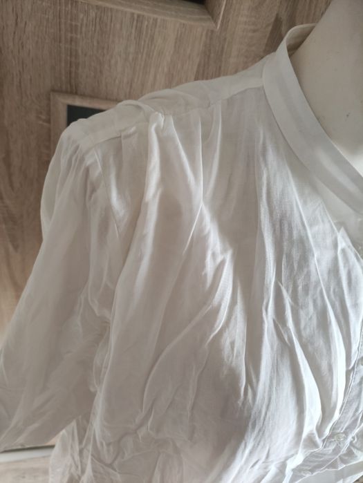 Tunika - bluzka biała haftowana koronka na guziki Reserved 42/44