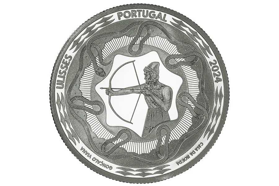 Moeda comemorativa 5 euros Ulisses Heróis Criaturas Mitologia 2024 NOV