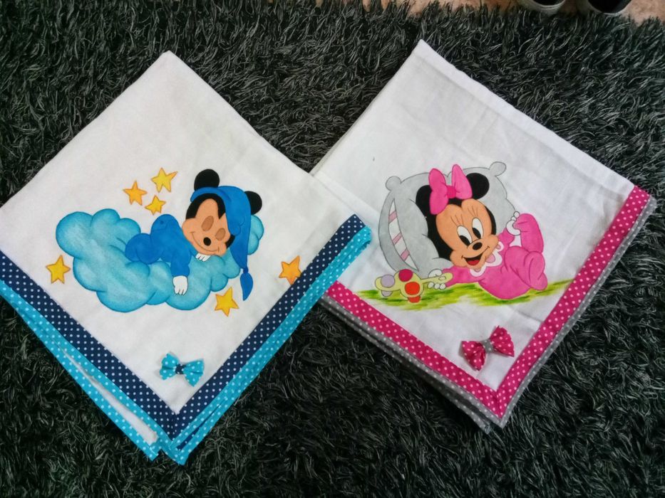 Fralda tapa ovo pintada a mão