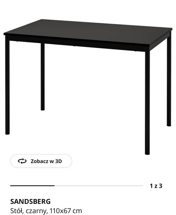 Sprzedam stół/biurko z koszyczkiem na kable IKEA SANDSBERG