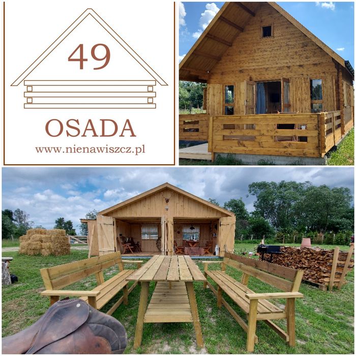 Domek wakacyjny dom na wynajem chata osada szopa  biesiadna wigwam