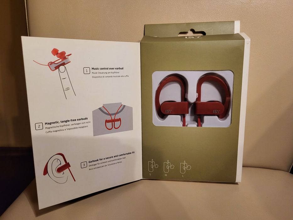Słuchawki Bezprzewodowe ISY IBH-3500 RD Czerwone Nowe