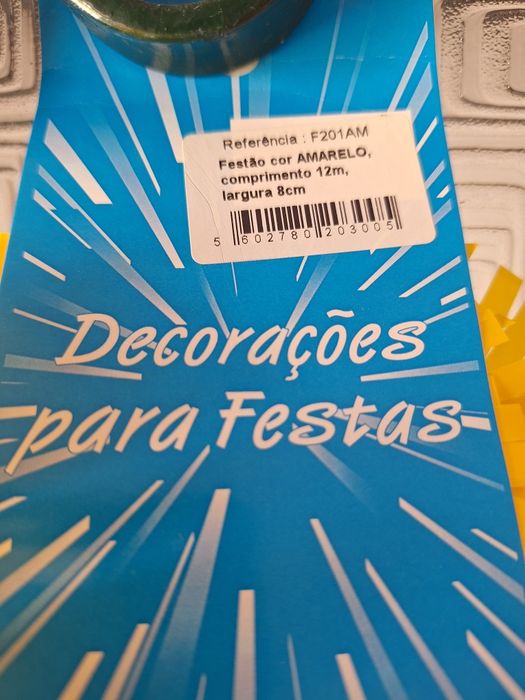 Fitas para Festa - Branco e Amarelo