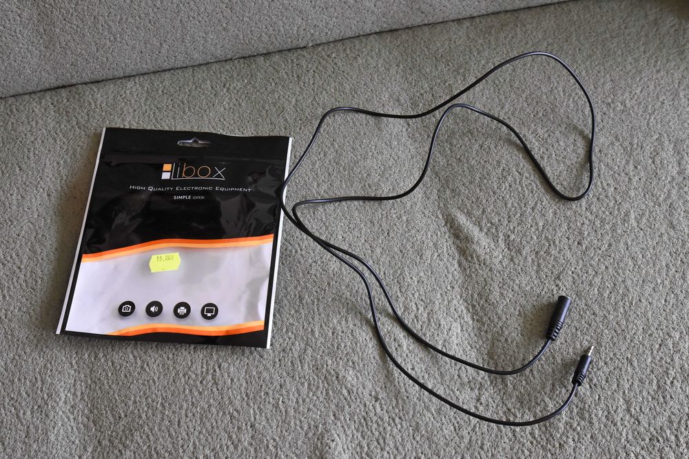 Przewód jack 3,5 na gniazdo jack 3,5 1,5m