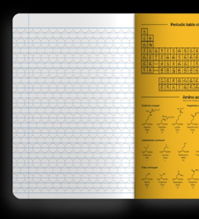 Chemnote caderno de desenho de quimicos