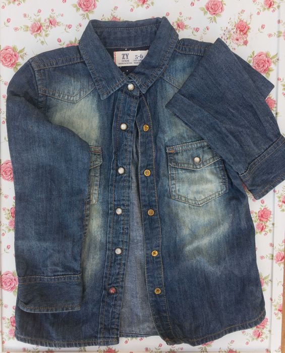 Lote de 2 camisas 5-6 anos (110-118 cm) menina