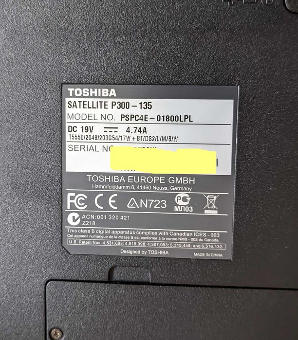 2 x laptop TOSHIBA P300-135 oraz ACER Aspire d250 - laptopy komputer