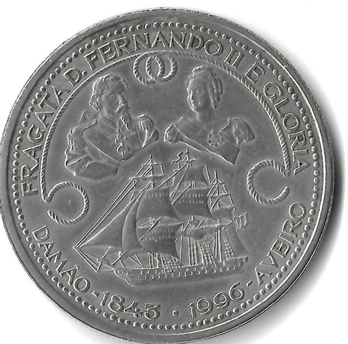 Fragata Dom Fernando II e Glória - Moeda de Prata de 1000 Escudos
