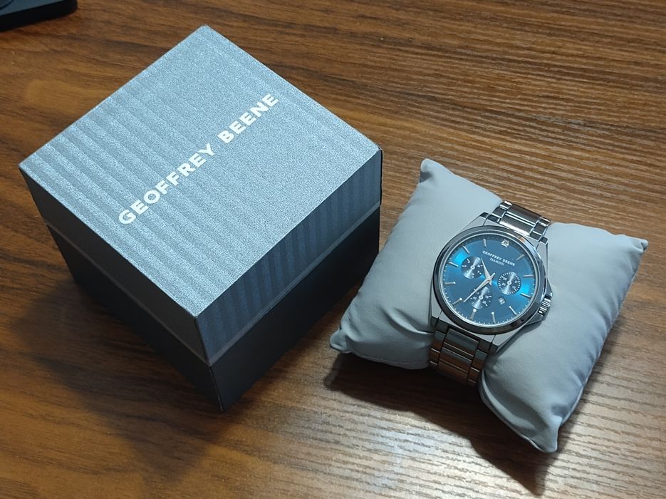 Zegarek Geoffrey Benne Jasnoniebieski Diamond