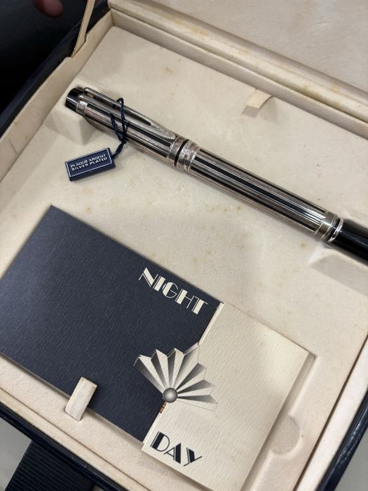 Caneta Waterman Night and Day 18k 750 silver