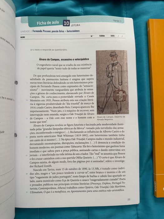 Dossier do professor de Português (Páginas) - 12° ano