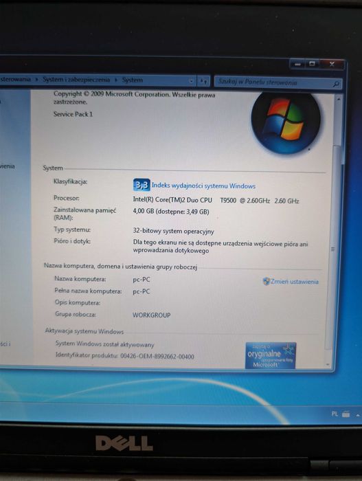 Dell Latitude D630 | RS232 | T9500 | 960GB SSD | 4GB | Nowa Bateria