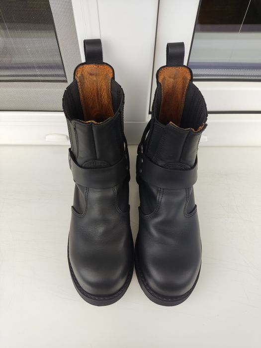 skórzane buty motocyklowe steady's subel 39; 25,5cm # czarne glany