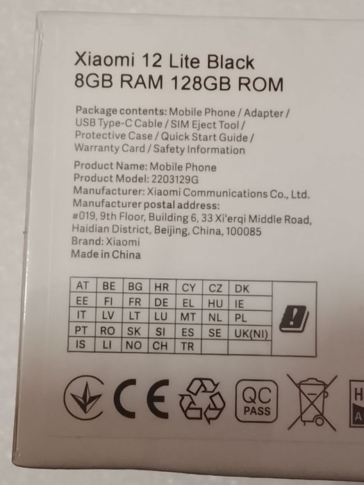 Mi Redmi Note 11s 128GB grafit Xiaomi 12 Lite 5G 128GB folia czarny