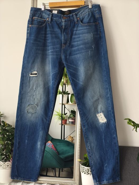 Długie! Skandynawska jakość! Extra odszyte jeansy, r. 44-46