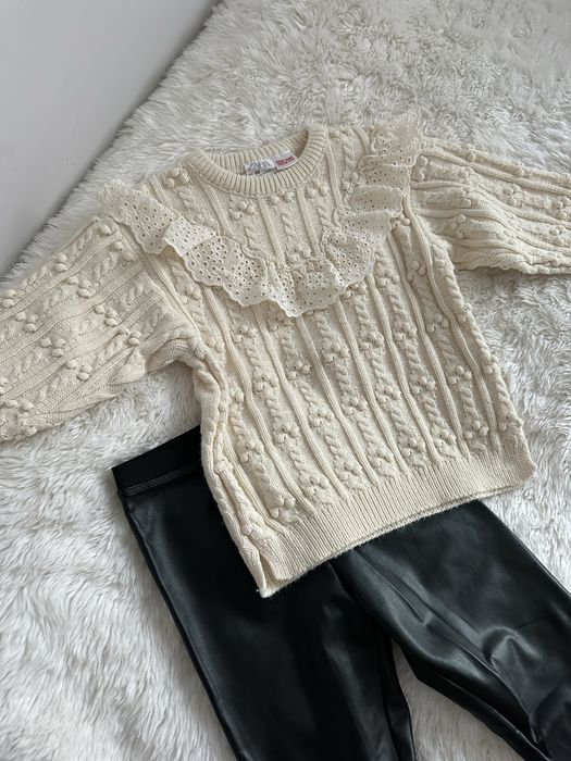 Шкіряні лосинки і светрик Zara 116р