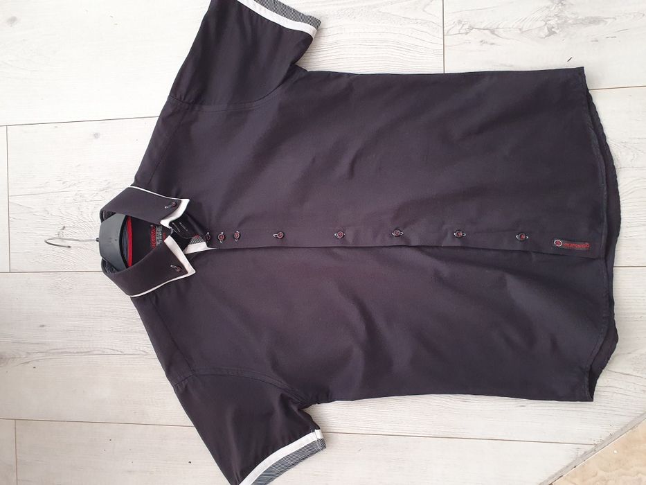 Koszula czarna M z krótkim rękawem La Mardo