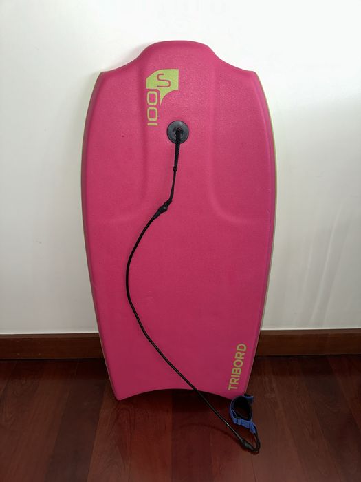 Prancha rosa de bodyboard Tribord