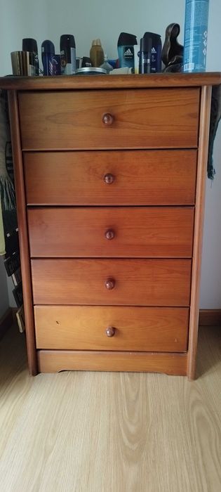 Conjunto de Moveis em madeira de carvalho