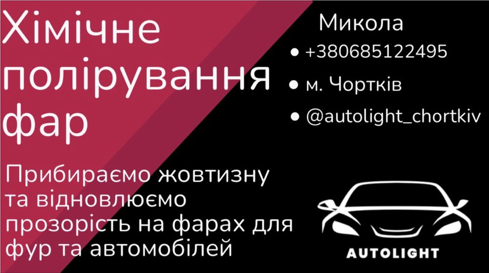 Відновлення Поліровка фар