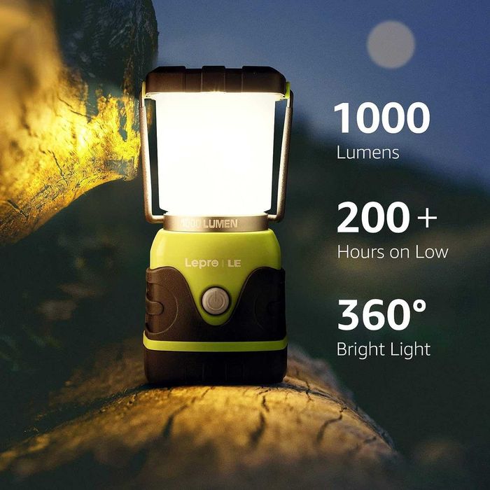 Потужний туристичний, кемпінговий LED ліхтар Lepro 1000lm 10W