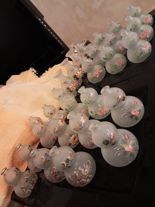 Peças em vidro pintadas á mão para venda