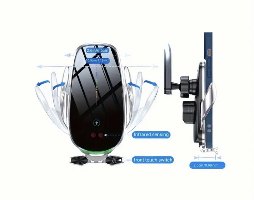 Беспроводная зарядка в авто (тримач)