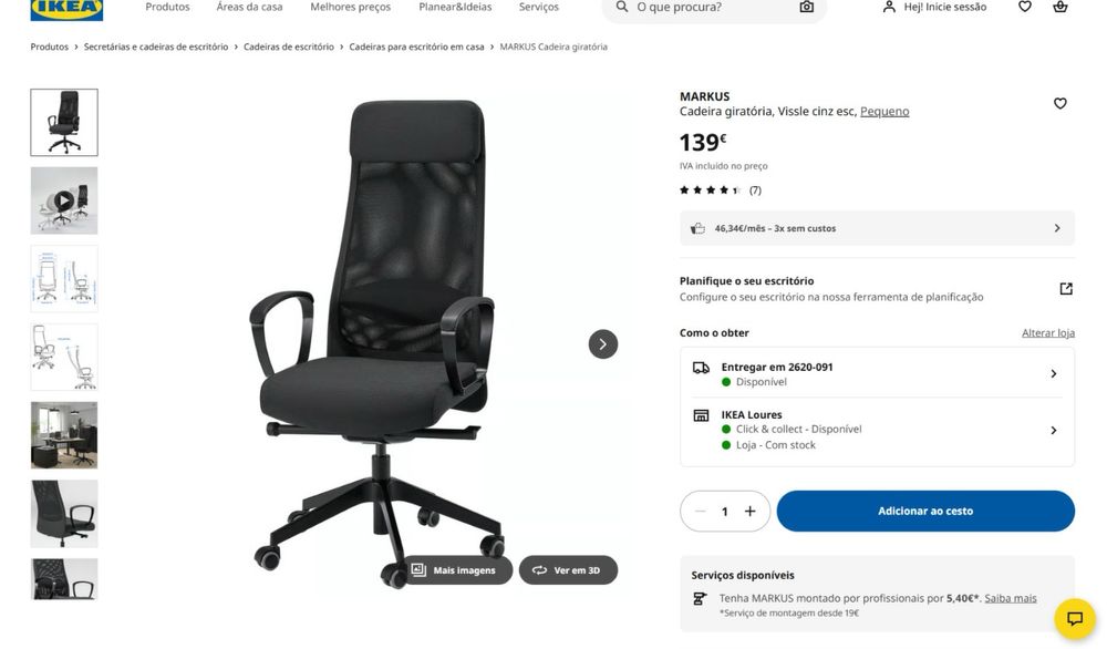 PACOTE 3 CADEIRAS de escritorio