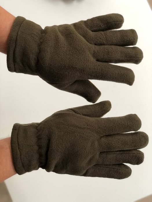 Флісові рукавиці перчатки 2-шарові Олива Піесель Чорні