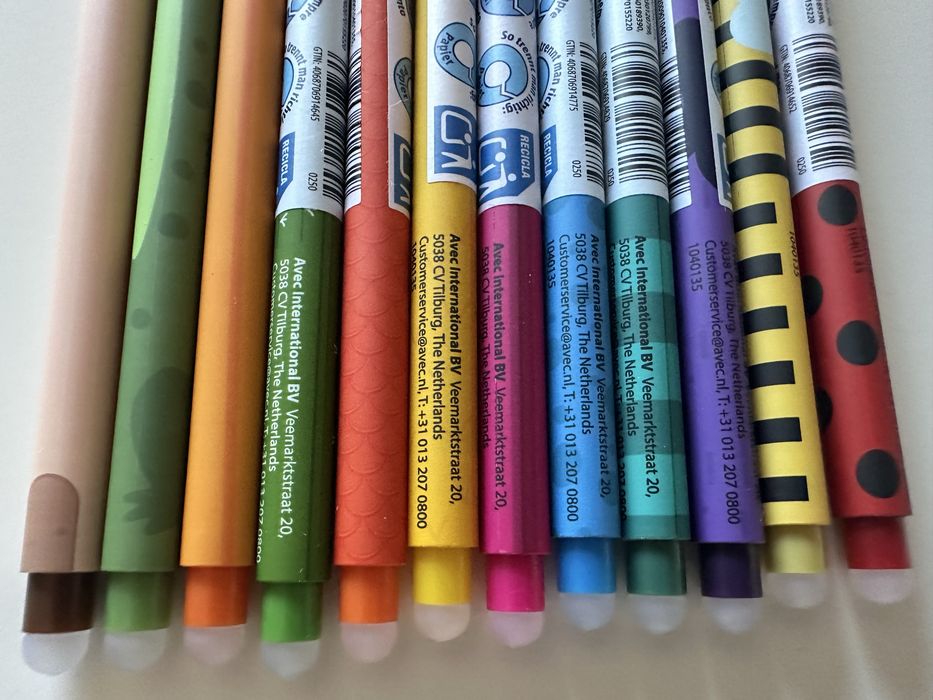12 canetas apagáveis