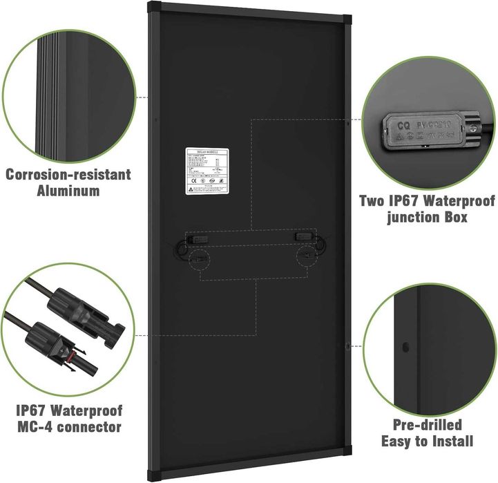 Nowy panel słoneczny / solar / fotowoltaika / 200W / 12 V/24 V !A235!