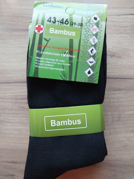 Skarpety męskie bambusowe 5 par 16 zł czarne