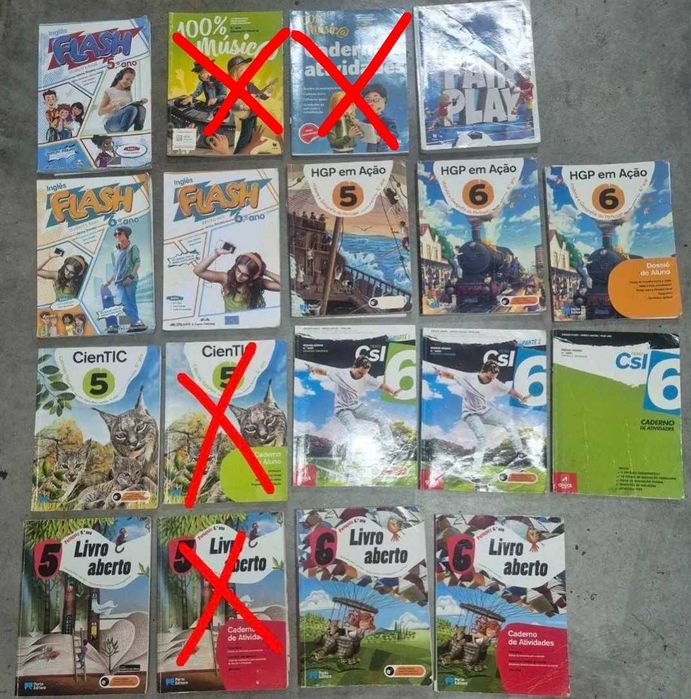 Manuais e caderno atividades 5 e 6 anos