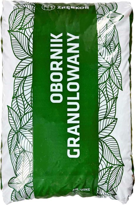 OBORNIK GRANULOWANY Nawóz organiczny naturalny Zrębkor 25 kg 40 l