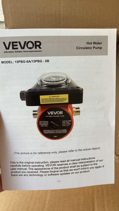Циркуляційний насос VEVOR з таймером
