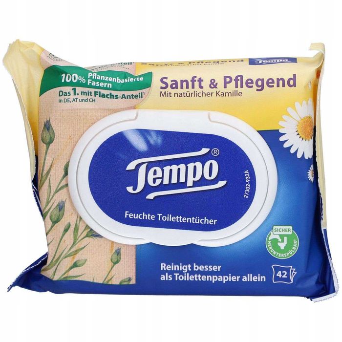 Tempo nawilżany papier toaletowy 42 szt