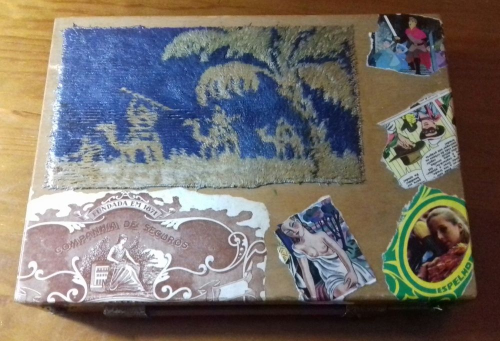 Caixa de viagem em madeira anos 60