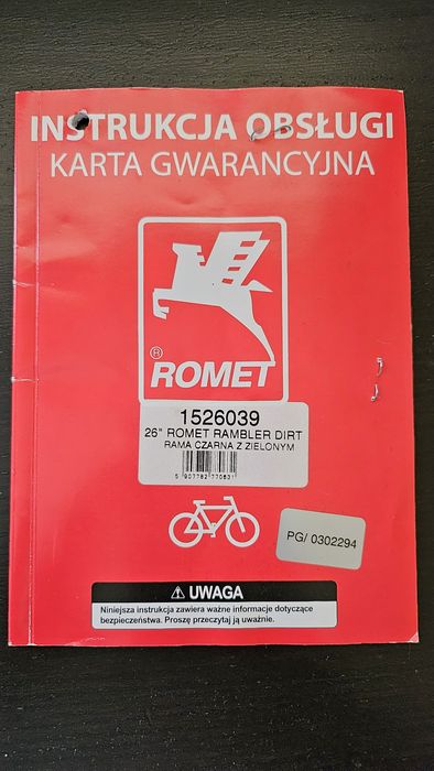 Rower Romer Rambler Dirt 26, faktura zakupu.