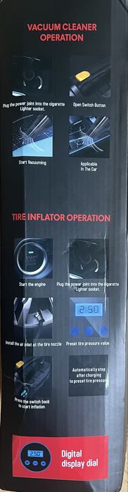 Автопилесос + компресор 2в1, 150 PSI, 12V, новий